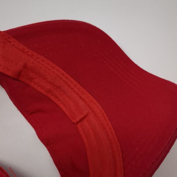 Mustangs Herzog Strapback Sun Visor Cap Red One Size Adjustable Bwm Global - Picture 8 of 10